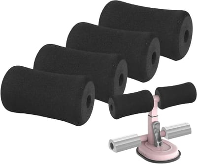 Schuimrubberen Hoes - Grip Covers - Fitness Apparatuur - Hoge Dichtheid Schuim - 4 Stuks - Zwart