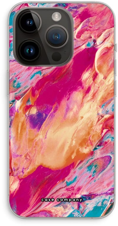 Case Company® - Hoesje geschikt voor iPhone 14 Pro hoesje - Pastel Echoes - Soft Cover Telefoonhoesje - Bescherming aan alle Kanten en Schermrand