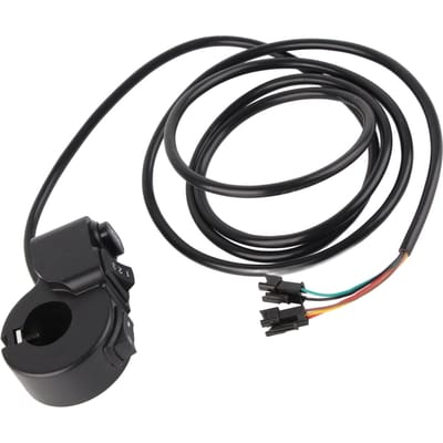 Accélérateur au pouce pour vélo électrique, régulateur de vitesse, pièce de conversion pour vélo électrique, tricycle black