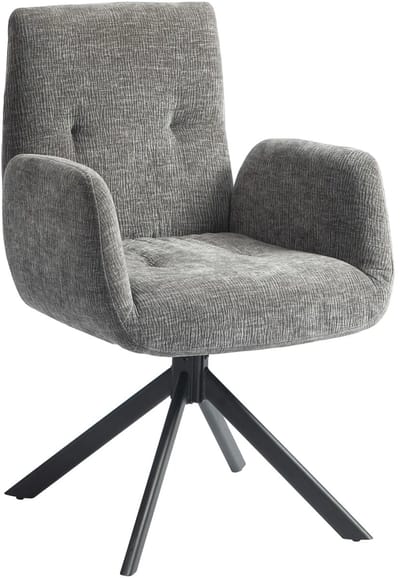Fauteuil - Relaxzetel - Relaxstoel - Relaxfauteuil - Stoel - Met armleuning - Voor één Persoon - Donkergrijs + Zwart