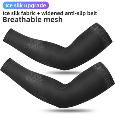 Rockbros Tissu Glacé Manches Longues de Course Camping Manches de Basket-ball Manches Longues de Course Manches de Vélo Été Sports Caractéristiques de Sécurité Équipement M