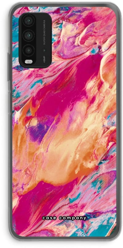 Case Company® - Hoesje geschikt voor Xiaomi Redmi 9T hoesje - Pastel Echoes - Soft Cover Telefoonhoesje - Bescherming aan alle Kanten en Schermrand