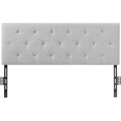 VEVOR Full Size Hoofdbord met Verstelbare Hoogte (5 cm per niveau), Bedaccessoires Hoofdbord 1430 x (905-1205) mm Ideaal voor Slaapkamer Hotel Privé Accommodatie Slaapzaal, Lichtgrijs