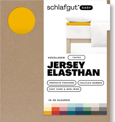Schlafgut EASY Jersey Elasthan Topper Hoeslaken S - 90x190 - 100x220 196 Yellow Deep