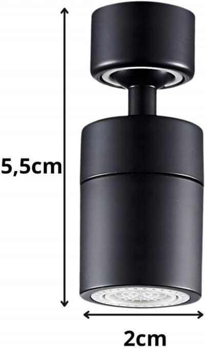 SnelShoppen - 360° Rotating Faucet Aerator - Universele Waterbesparende Adapter, Verstelbare Spuit, Gemakkelijke Installatie, Voor Keuken en Badkamer