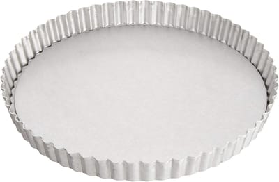Taartvorm - Bakvorm rond - Taarten bakken - Met losse bodem - 24 cm - Zilverkleurig