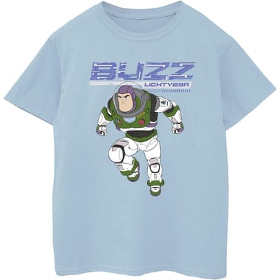 Disney Jongens Lightyear Buzz Sprong naar Actie T-Shirt (Babyblauw)