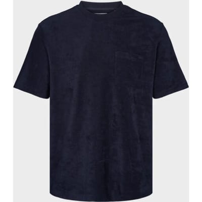 Kronstadt Ks3816 ledger organic terrycloth pocket tshirt navy