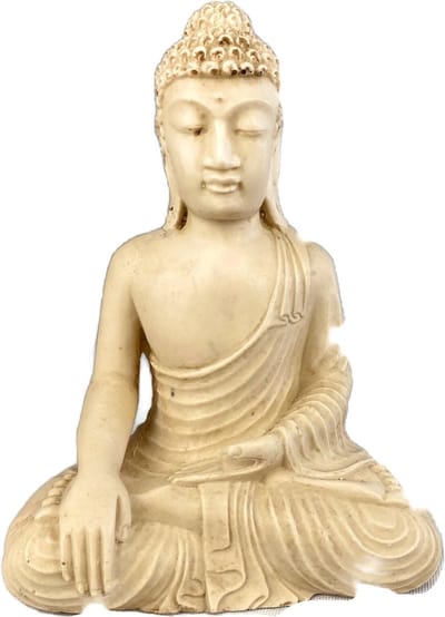 Beige buddha / Handgemaakt beeld / Indonesisch beeld