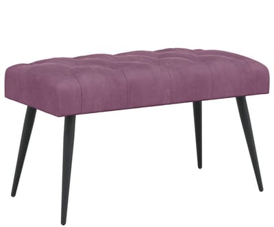 vidaXL - Bank - met - knopen - tufting - Paars - 80 - x - 40 - x - 46 - cm - Fluweel