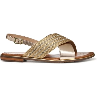 GEOX SOZY PLUS DAMES Sandalen - DONKER GOUD/LICHT GOUD - Maat 37