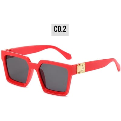Retro Extra Laatste Grote Vierkante Zonnebril Dames Premium Zonnebril Vrouwelijk Voor Mannen Stijlvolle UV 400 Bescherming Bril Oculos De So As the picture shown