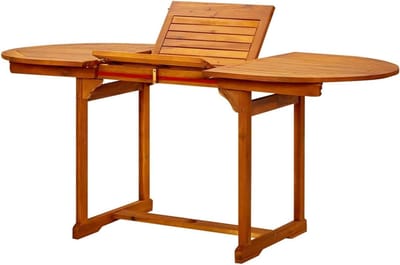 Uittrekbare tuintafel - Houten balkontafel - Buiten dineren - Uitbreidbaar ontwerp - 170 cm - Houtkleur