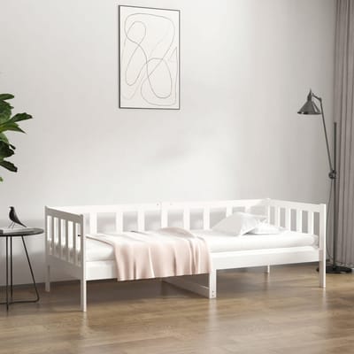 vidaXL - Slaapbank - zonder - matras - 80x200 - cm - massief - grenenhout - wit