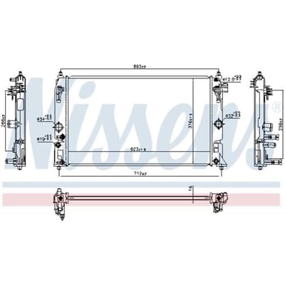 Radiator, motorkoeling NISSENS 606858