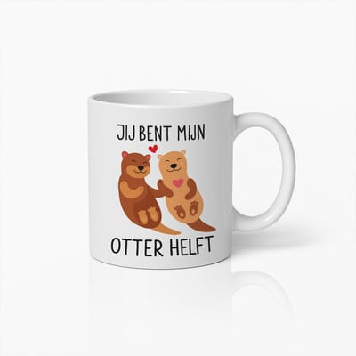 Schattige Otters Koppelmok - 'Jij Bent Mijn Otter Helft' Romantische Koffiekop - Perfect Cadeau Voor Partners En Geliefden