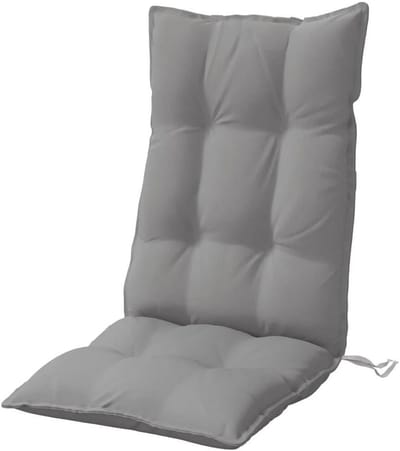 Tuinstoelkussens Hoge Rug - Zitkussens Set - Buiten Ontspannen - Waterafstotend Oxford - 120 x 50 cm - Grijs