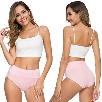 Hoge Taille Dames Ondergoed - Zacht Katoenen Slip - 5-Pack Comfortabel Onderdak