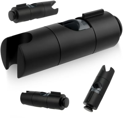 Dailygoods - Verstelbare douchehouder voor handdouche - Zwart, 18-25 mm