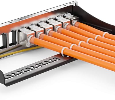 12-Poorts Patchpanel Modulair voor Keystone-Module 1HE 10 Inch Rackmontage - Compatibel met CAT5 CAT6 CAT7 CAT8 LAN-Netwerk