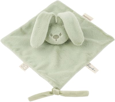 Nattou Lapidou Baby Knuffeldoekje - 27 x 27 cm - Doudou Konijn - Baby Cadeau - Lindengroen