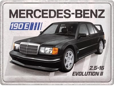 Wandbord Mercedes-Benz - 190 E 2.5-16 Evolution II