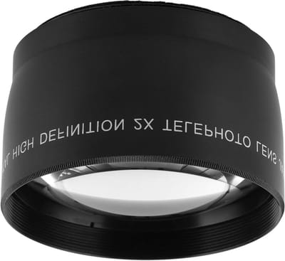 Telelens 2X voor Camera met Optisch Glas, Geschikt voor Lenzen met Filterdiameter van 55 mm, Professionele Fotografie Accessoire
