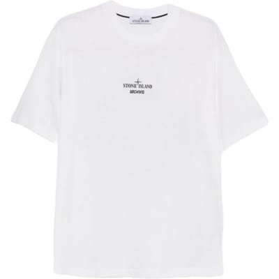 Stone Island Logo Ronde Hals Korte Mouw T-shirt Heren Tops L1S152100023S0091-V0001 L white