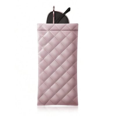 Luxe Brillenkoker Geruit Patroon I Bril Etui I Bril Hoesje I Brillendoos I Zonnebrilhouder I PU Leer I Universeel I Roze