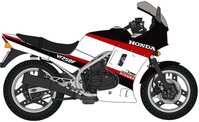 Hasegawa Modelbouwpakket Motorfiets - 21765 Honda VT250F (MC08) - Integra 1985 -Wing Speciale Editie- - Motorfiets Plastic - 1:12 - Modelbouw