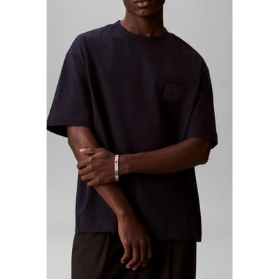 Calvin Klein Ss Relaxed 16s Embrd Tee Dark Sapphire Taglia: S | Magliette basic Outlet | Uomo | Blu