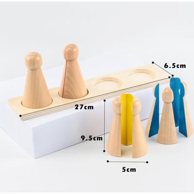 Ensemble de jouets mathématiques Montessori pour enfants, apprentissage de la géométrie des nombres, jouet en bois, comptage fractionnaire, boîte à broches éducative précoce, outils pédagogiques