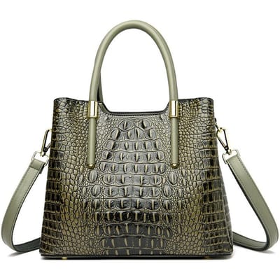 Sacs à main tendance pour femmes Nouveau motif crocodile Sac pour femmes Sacs à main de mode européens et américains Sac bandoulière à une épaule gray
