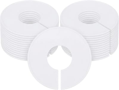 20 Stks Wit Kledingrek Maat Verdelers Ronde Hangers Kast Verdelers Kast Organisatoren 3.5 Inch