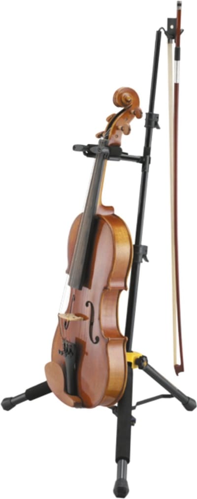 HERCULES HCDS-571BB vioolstandaard, altvioolstandaard, AGS, accessoirebakje, strijkstokhouder, incl. tas