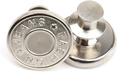 Knaak Spijkerbroek Knoop - 17 mm - Metaal - Instelbare Jeans Pin - Zonder Naaien - 1 Stuk