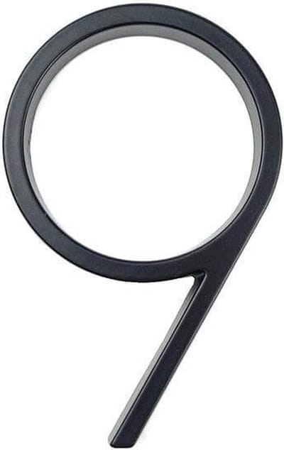 CHPN - Huisnummer - Nummer 9 - 9- Zwevend huisnummer - Zink - 125mm - Modern Zwart Huisnummer - Huisnummer - Huisnummers - Nummer negen