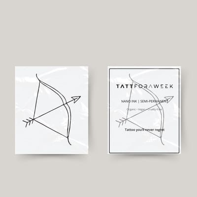 Tijdelijke tattoo pijl en boog | Neptattoo volwassenen | Tijdelijke tattoo voor volwassenen | Temporary tattoo | Plaktattoos voor volwassenen | Neptattoos | Probeer zorgeloos een tattoo | tattforaweek