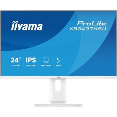 iyama ProLite XB2497HSU-W1 - 24 inch - Full HD - IPS - USB-Hub (4x) - verstelbaar - Wit