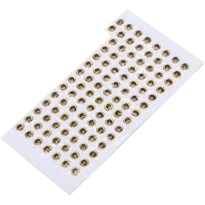 100 stuks Visogen 5mm Duurzaam 3D Rond Zacht DIY Lichtgewicht Delicaat Vissen Aas Ogen Goud beige