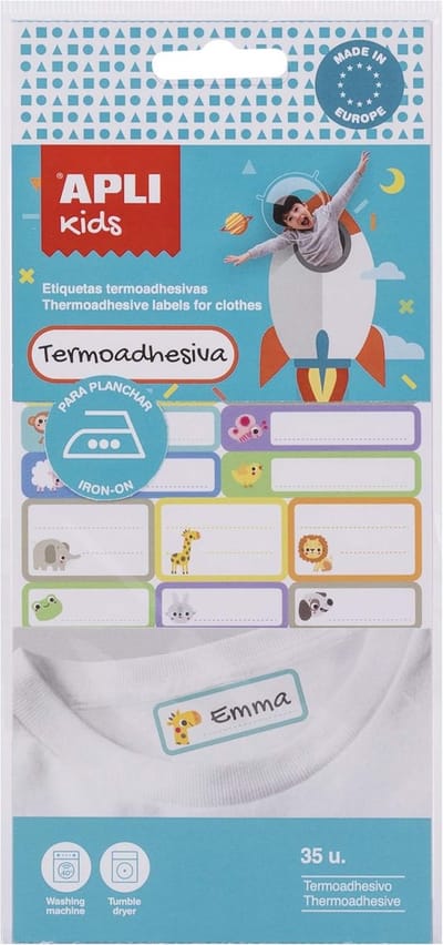 Strijk Labels - Kleding Etiketten - Kleding Markeren - Wasbaar en Droogbaar - 35 Stuks - Veelkleurig