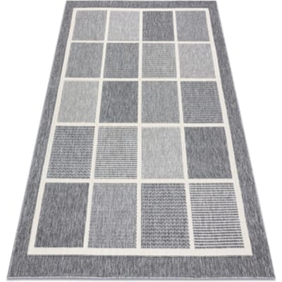 Kleden Rugsx Sisal tapijt SPRING 20426332 vierkant, kader grij 200x290 cm