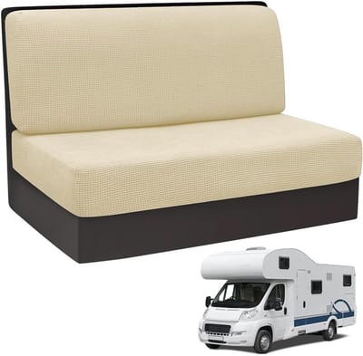 Set van 2 Wasbare Zitkussenhoezen voor Caravan en Sofa met Spanningsteunen, Ideaal voor Reisstoelen en Meubilair