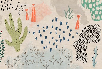 Fotobehang crayon garden2 DD114302 Livingwalls Walls by Patel | Goedkoop fotobehang