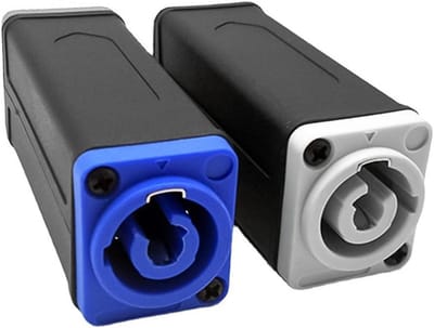 2-delige Stroomconnector Koppelingsadapter 3-pins 20A 250V Ingang/Uitgang voor Luidspreker en Apparatuur