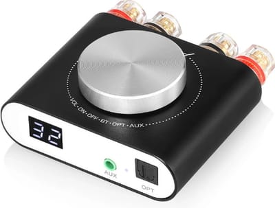 WNHB® Mini Digitale Versterker Bluetooth 5.0 - Hifi Audio Versterker Klasse D - 2.0 Kanaal 2x100W - Met AUX en Optische Ingang - Compacte Stereo Amp