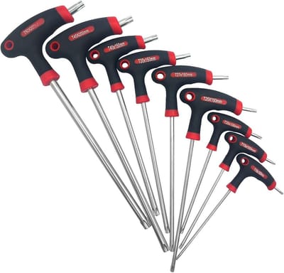 Omgoods - Set van 9 T-Handgreep Inbussleutels voor Fiets en Machine Onderhoud