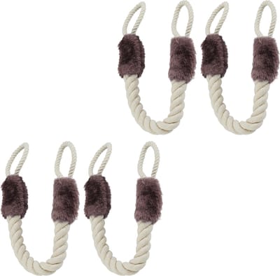 4x deurstopper deurklink - klembescherming bruin - set - vingerbescherming