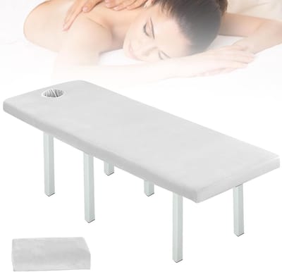 Massage Stoel Cover 80 x 190 cm, Wasbare en Oliebestendige Deken voor Schoonheidssalons, Elastische Bescherming voor Massage- en Therapiebanken