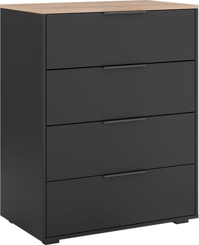 Vicco Betti Dressoir – 30 x 83.6 cm met 4 laden Antraciet/Sonoma